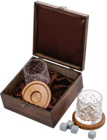 Набор для виски AMIRO В деревянной шкатулке ABW-303W - 