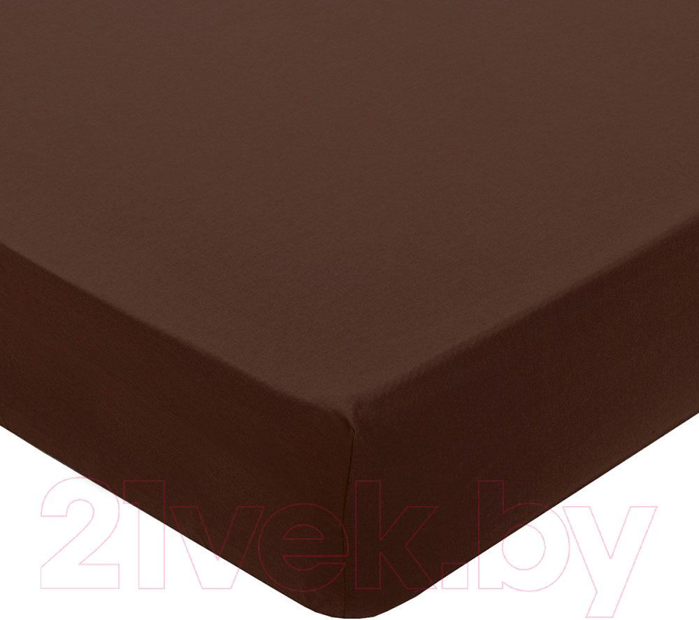 Простыня Milanika Шоколад на резинке 140x200x20 (поплин г/к)