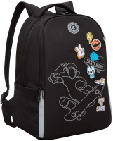 Школьный рюкзак Grizzly RB-451-1 (черный) - 