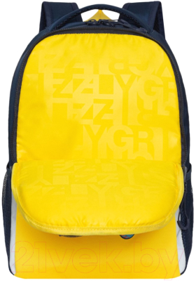 Школьный рюкзак Grizzly RB-451-7 (синий/желтый)