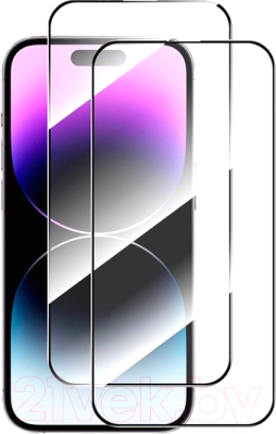 Защитное стекло для телефона Mocoll 2.5D для iPhone 15 Pro / A5PRO (черный)