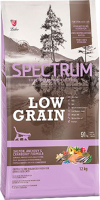 Сухой корм для кошек Spectrum Low Grain для стерилизованных кошек с лососем, анчоусом, клюквой (12кг) - 