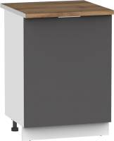 Шкаф-стол кухонный Интермебель Микс Топ ШСР 850-1-600 (графит серый/дуб вотан) - 