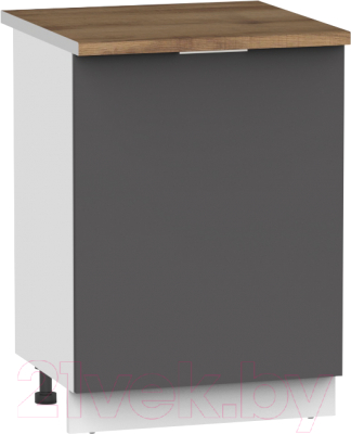 Шкаф-стол кухонный Интермебель Микс Топ ШСР 850-1-600 (графит серый/дуб вотан)