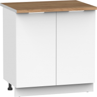 Шкаф-стол кухонный Интермебель Микс Топ ШСР 850-3-800 (белый премиум/дуб вотан) - 
