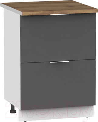 Шкаф-стол кухонный Интермебель Микс Топ ШСР 850-11-500 (графит серый/дуб вотан)