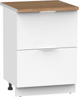 Шкаф-стол кухонный Интермебель Микс Топ ШСР 850-11-600 (белый премиум/дуб вотан) - 