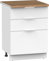 Шкаф-стол кухонный Интермебель Микс Топ 850-14-500 (белый премиум/дуб вотан) - 