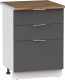 Шкаф-стол кухонный Интермебель Микс Топ 850-14-500 (графит серый/дуб вотан) - 