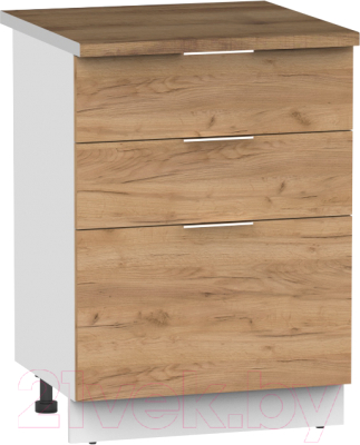 Шкаф-стол кухонный Интермебель Микс Топ ШСР 850-14-600 (дуб крафт золотой/дуб вотан)