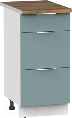 Шкаф-стол кухонный Интермебель Микс Топ ШСР 850-23-400 (сумеречный голубой/дуб вотан)
