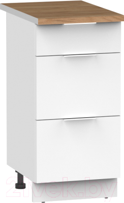 Шкаф-стол кухонный Интермебель Микс Топ ШСР 850-23-600 (белый премиум/дуб вотан)