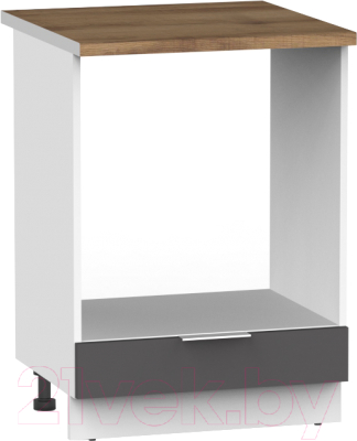 Шкаф под духовку Интермебель Микс Топ ШСРГ 850-33-600 (графит серый/дуб вотан)