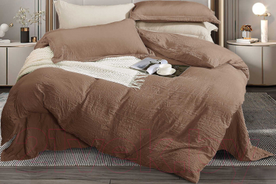 Комплект постельного белья Бояртекс Мятка №17-1418 Евро-стандарт (мокко)