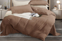 Комплект постельного белья Бояртекс Мятка №17-1418 2сп с европростыней (мокко) - 