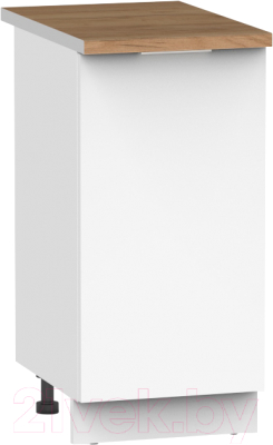 Шкаф-стол кухонный Интермебель Микс Топ ШСР 850-1-300 (белый премиум/дуб вотан)