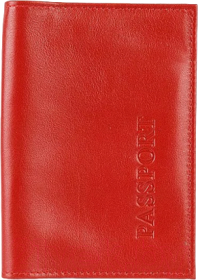 Обложка на паспорт Poshete 604-028LNRED (красный)