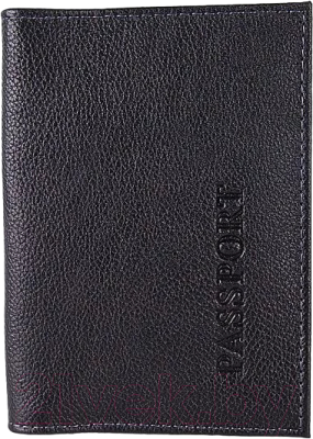 Обложка на паспорт Poshete 604-028MBLK (черный)
