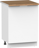 Шкаф-стол кухонный Интермебель Микс Топ ШСР 850-1-500 (белый премиум/дуб вотан) - 