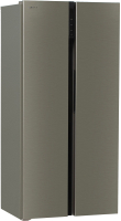 Холодильник с морозильником Hyundai CS4505F (нержавеющая сталь) - 