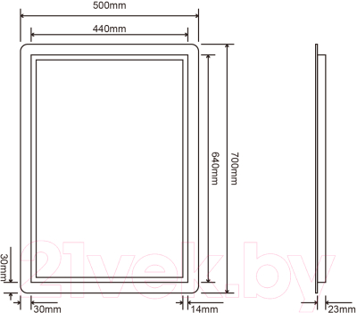 Зеркало Roxen Bella 510055-50