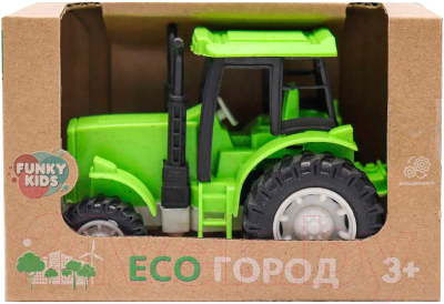 Автомобиль игрушечный Funky Toys Эко-трактор / FT0416332-3 (зеленый)