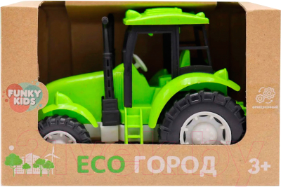 Трактор игрушечный Funky Toys Эко-трактор / FT0416333-3 (зеленый)