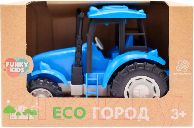 Трактор игрушечный Funky Toys Эко-трактор / FT0416333-2 (синий)