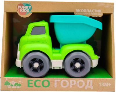 Автомобиль игрушечный Funky Toys Эко-машинка. Грузовик / FT0278083 (зеленый)
