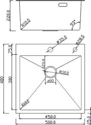 Мойка кухонная Roxen Simple 560220-50