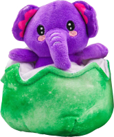 Мягкая игрушка Funky Toys Животные в яйце Фиолетовый слоник / FT5907-4 - 