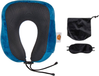 Подушка на шею Arizone С эффектом памяти + маска для сна и чехол 28-200003 (синий) - 