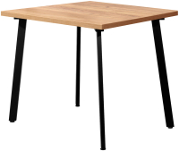 Обеденный стол Millwood Шанхай 90x90x75 (дуб золотой Craft/металл черный) - 