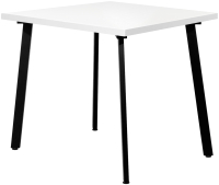 Обеденный стол Millwood Шанхай 90x90x75 (белый/металл черный) - 