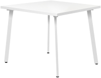 Обеденный стол Millwood Шанхай 100x100x75 (белый/металл белый) - 
