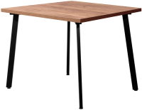 Обеденный стол Millwood Шанхай 100x100x75 (дуб табачный Craft/металл черный) - 