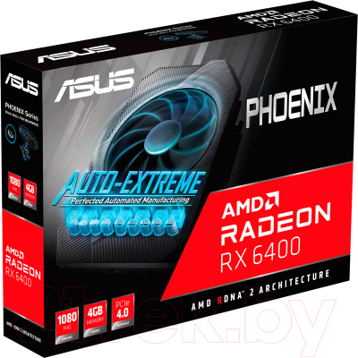 Видеокарта Asus Radeon RX 6400 4Gb GDDR6 (PH-RX6400-4G)