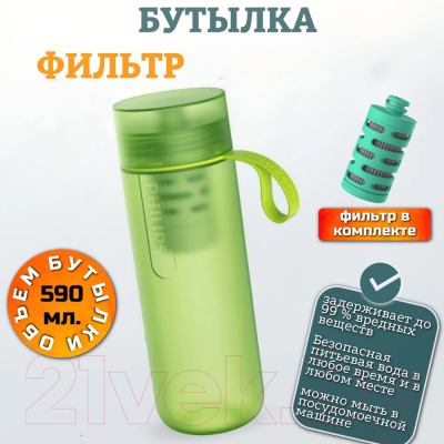 Бутылка для воды Philips AWP2722LIR/31 (Lilac)