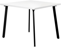 Обеденный стол Millwood Шанхай 100x100x75 (белый/металл черный) - 