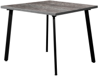 Обеденный стол Millwood Шанхай 100x100x75 (сосна пасадена/металл черный) - 