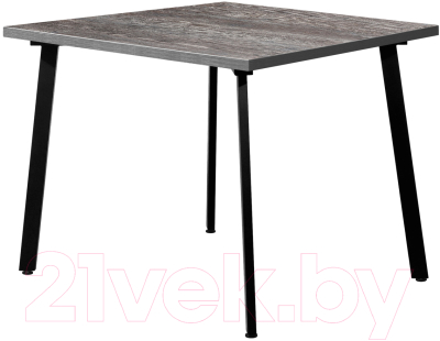 Обеденный стол Millwood Шанхай 100x100x75 (сосна пасадена/металл черный)