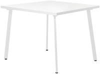 Обеденный стол Millwood Шанхай 110x110x75 (белый/металл белый) - 