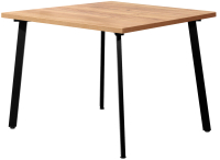 Обеденный стол Millwood Шанхай 110x110x75 (дуб золотой Craft/металл черный) - 