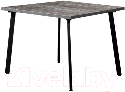 Обеденный стол Millwood Шанхай 110x110x75 (сосна пасадена/металл черный)