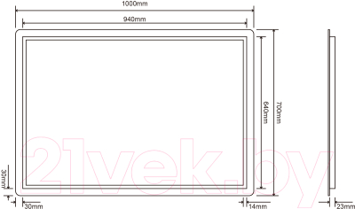 Зеркало Roxen Bella Long 510055-100