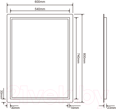 Зеркало Roxen Pure 510175-60