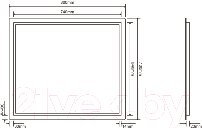 Зеркало Roxen Pure 510175-80