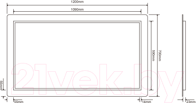 Зеркало Roxen Irida Long 510185-120