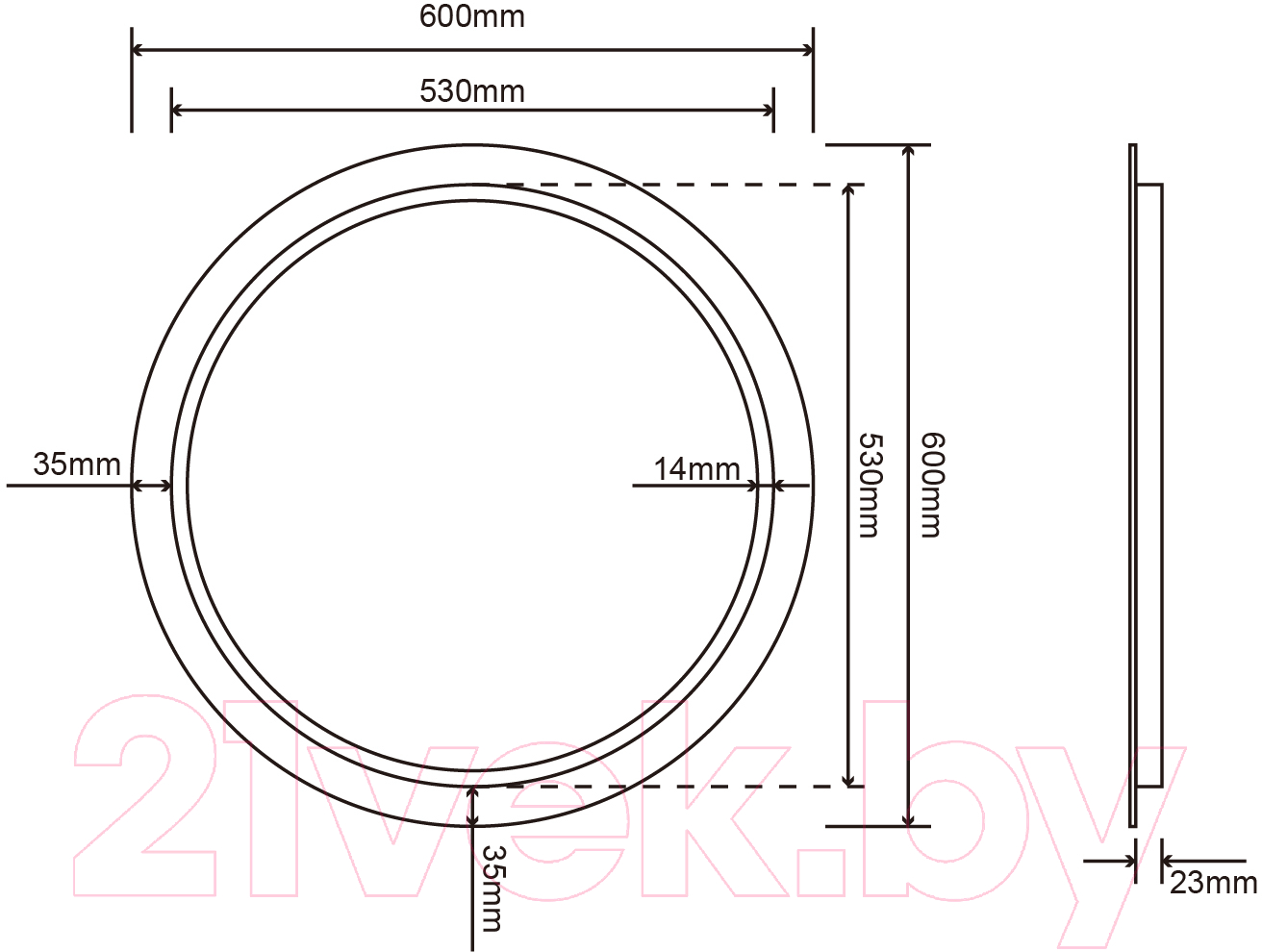 Зеркало Roxen Brimen 510195-60AF