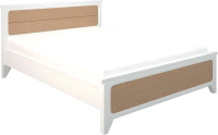 Двуспальная кровать Боринское Мебель Соня 160x200 (белый/дуб) - 